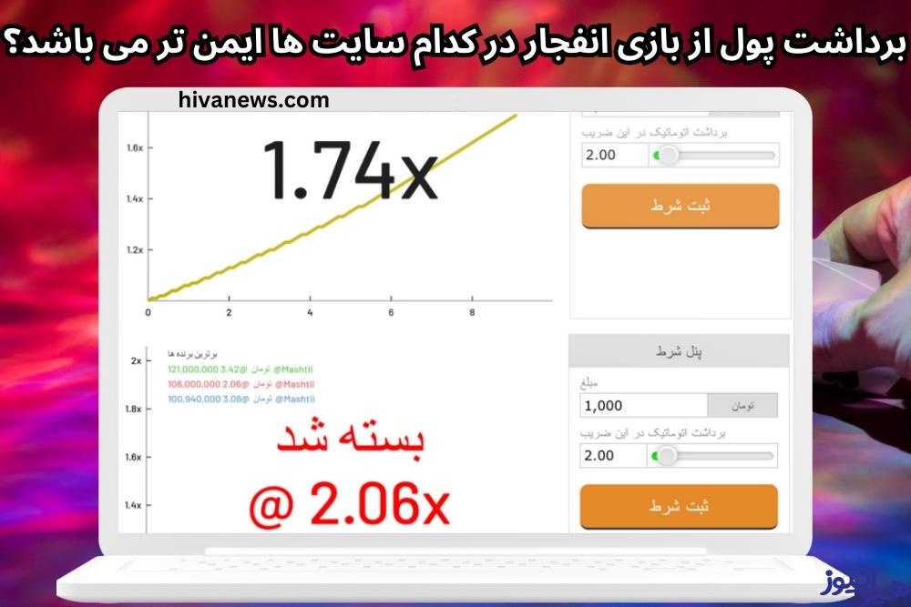 برداشت پول از بازی انفجار در کدام سایت ها ایمن تر می باشد؟