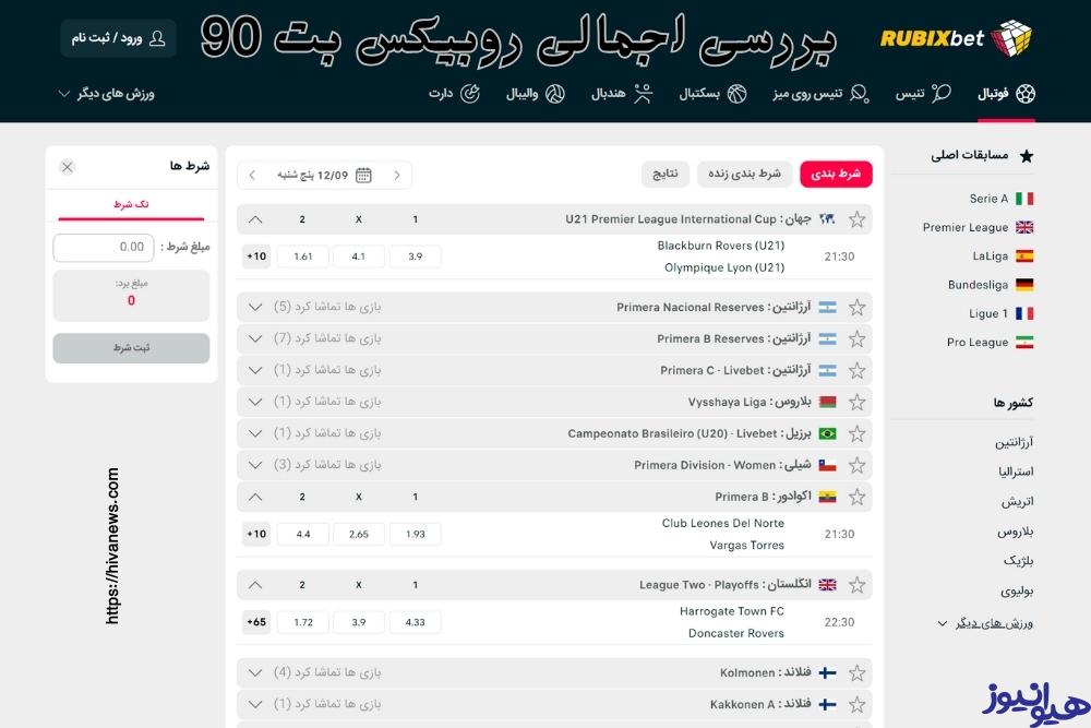 بررسی اجمالی روبیکس بت 90